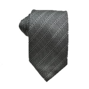Мужской повседневный галстук из 100% шелка, светлый роскошный серый полосатый галстук для лидера, мужа, продавца, рабочей встречи, вечеринки, точечные товары 240109