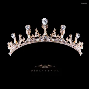 Headpieces dideyttawl cristal metal tiara princesa coroa meninas headwear crianças concerto júnior festa de aniversário acessórios para o cabelo banquete