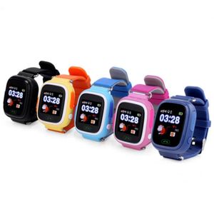 Orijinal Q90 Akıllı Çocuklar GPS Telefon İzle Çocukları Wifi Bilezik 1.22 inç renkli dokunmatik ekran akıllı saat bebek