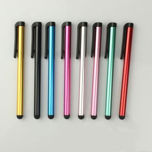 Kapasitif kalem kalemi 10 Şeker Renk Mini Stylus Dokunmatik Ekran Kalem Kapasitans Ekran İPhone 5s iPad 2/3/4 Sumsang S5/S4 Tablet PC