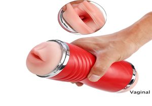Bosiwe Реалистичный 3D Вибратор с глубокой глоткой USB Heat Искусственное влагалище Мужские мастурбаторы Силиконовые киски Оральный секс-игрушки для мужчин C1901058958452