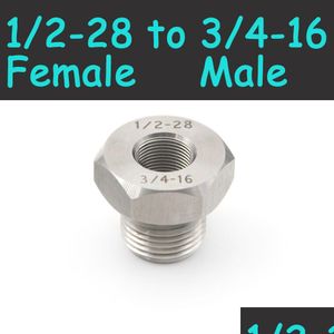 Fuel Filter 1/2-28 To 3/4-16 Stainless Steel Thread Adapter Screw Converter For Napa 4003 Wix 24003 1/2X28 Unef Female 3/4X16 Male Unf Otzhh