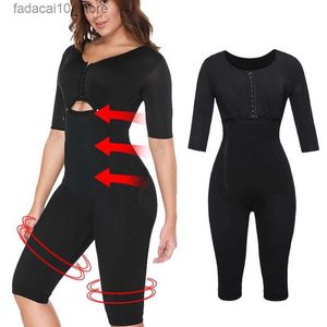 Bel karın şekillendiricisi colombianas ameliyat sonrası tam vücut kolu şekillendirici gövde elbise powernet kuşak siyah bel korseler zayıflama shapewear q240110