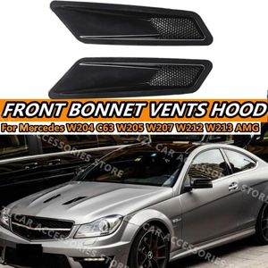 New 2PCS Engine Hood Vent Louvers For Mercedes Benz W204 C63 W205 W207 W212 W213 For AMG Sedan Coupe Air Scoop Bonnet Vent Cover