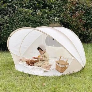 Outside Garden Baby Tents Castle Children Fold Tent Balls Pool Cubby Play House Portable Kids Toys Play Tents Lemon Beach Gifts 240109