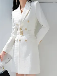Damenanzüge Blazer Mantel Langarm Mode Einfarbig Einreiher Freizeitanzug Kleid Büro Dame Arbeit Harajuku Elegant Basic