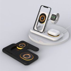 15W 6 in 1 Wireless Charging Charger Station Compatible for iPhone 15 14 13 12 Apple Watch AirPods Pro Fast Quick Chargers for Cell Smart Mobile Phone DHL