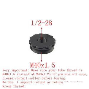 Fuel Filter Outer Thread M40X1.5 Inner 1/2-28 Or 5/8-24 Black Aluminium End Cap Er For 1.7X10 Inch Soent Trap Drop Delivery Automobile Otltg
