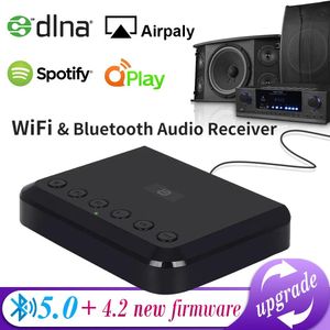 Bağlayıcılar Airplay Spotify için Kablosuz WiFi Ses Alıcısı DLNA NAS Multiroom Ses Akışı Bluetooth 5.0 Müzik Kutusu Optik Adaptör WR320