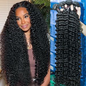 Luvin 28 30 32 40 Inch Brazilian Loose Deep Wave Human Hair Bundles Remy Hair Water Curly bundles Weaves Deals Wholesale tissage 240111