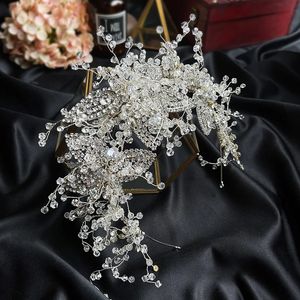 Gelin Ultra-Flash Kristal Tiara Koreli Tatlı Saç Çember Rhinestone Kafa Bantları Stil Tiara Düğün Saç Aksesuarları 240110