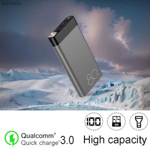 Power Bank для сотового телефона 20000 мАч Портативный Power Bank с цифровым дисплеем V Зарядное устройство для путешествий Быстрая зарядка Powerbank для Samsung Iphone 2024 NewL240111