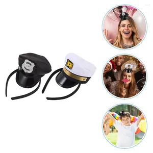 Saç klipleri kaptan yat şapka kafa bantları mini cadılar bayramı cosplay lacivert deniz kostümü aksesuar giyinme parti rol oynar