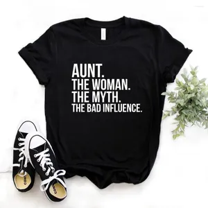 Kadın Tişörtleri Teyze Kadın Efsanesi Kötü Baskı Kadınlar Tshirts Pamuk Pamuk Giren Komik Gömlek