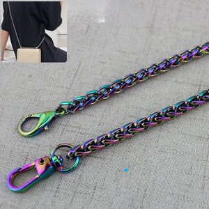 10pcs gökkuşağı 120cm 130cm torba kayış zinciri cüzdan tutamak çanta metal kayış zinciri kayışı değiştirilmiş torba kaplama kapağı toptan 240110