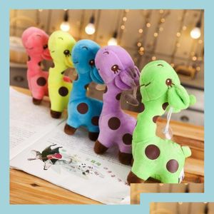 Film Tv Peluche P Animali del fumetto Bambola giraffa Cristallo Super morbido Breve Ps Colore Polka Dot Cervo Bambole Per bambini Da Drop Delive Dhifj