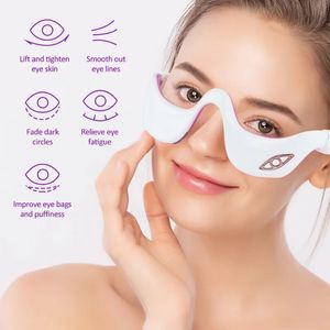 LED Micro Current Pulse Eye Massager Relieves Fatigue Fades Dark Circle Anti Wrinkle Heating Therapy Beauty Device 240110