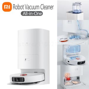 Cleaners Xiaomi Omni B101cn Allinone Vacuum and Mop Robot Auto Dust Collect and Mop Water Washing and Dry with 4000pa Suction