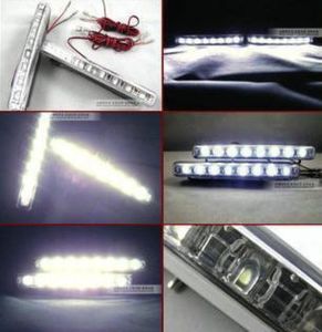 2013 novo totalmente barato super branco 8 LED universal luz diurna para carro lâmpada automotiva2114325