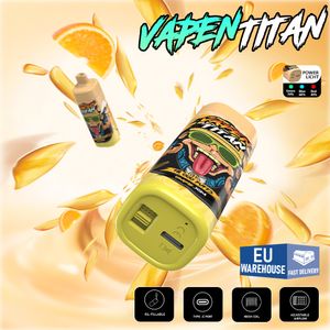 EU Vape Original Vapen Titan 10000PUFFS одноразовая сетка Предварительно заполненная заправка Rechargebale Контроль воздушного потока Vape Pod pen Наборы электронных сигарет 10 тыс. затяжек Самая быстрая доставка