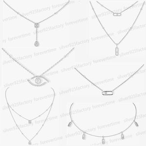 Designer New Messica Diamond Pendant Necklace for Women Luxury High Quality Collar Chain for Girls Engagement Jewelry Gift