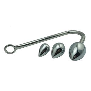 Anal Hook Changeable Anal Plug 3 Size Plugs In a set Metal Anal Sex Toys Butt Plugs Drop 240110