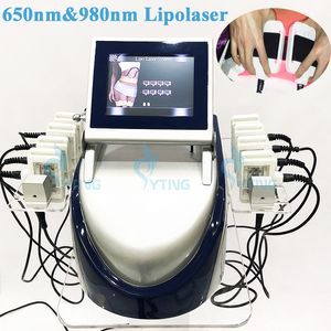 Venda quente Laser Lipoaspiração Corpo Contorno Lipólise Máquina de Emagrecimento Remoção de Gordura Perda de Peso Redução de Celulite 650nm 980nm Sistema