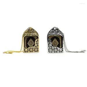 Ожерелья с подвесками, позолоченные/посеребренные, орнамент из Корана, изысканный исламский книжный шарм, культурный и исторический символ, ювелирные изделия, Прямая поставка