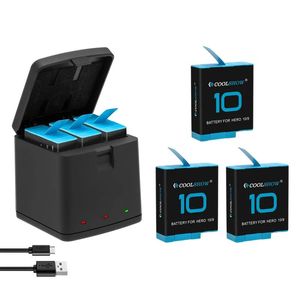 Аксессуары камеры батареи для GoPro Hero 11 10 9 Battery Charger 1800mah для GoPro Hero 9 10 11 Black Acsesorios Bateria