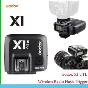 Aksesuarlar Godox X1 TTL Kablosuz Radyo Flaş Tetikleyici Verici ve Alıcı Canon Nikon Sony Olymous Fuji Studio Flash Speedlite Fuji