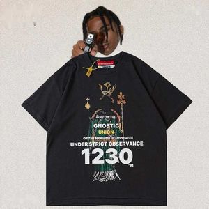 RRR123 X Union 30. Yıllık Yıldönümü CO Markalı Fog American High Street Moda Markası Gevşek Hip Hop Kısa Kollu T-Shirt Erkekler