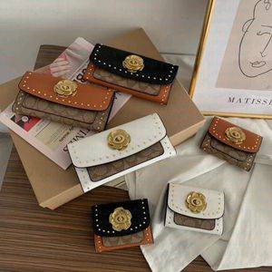 Üç renk uzun ve kısa cüzdan retro ve kişiselleştirilmiş söğüt tırnak çanta kartı tutucu mini deri klip çok işlevli para cüzdanları 3011