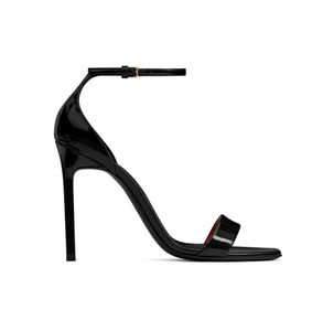 Yeni Kadınlar Luxurys Tasarımcıları Klasik Mektup Metal Topuk Ayakkabı Sandalları Gerçek Resim Orijinal Deri Kayış Yüksek Topuk Ayakkabı Çanta Düğün Elbise Ayakkabı Pompaları Kutu