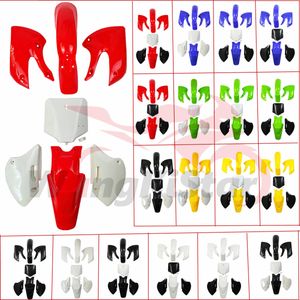 Motosiklet Tam Kaplama Kitleri Plastik Vücut Kapak Çamurluklar Motorcross için Mudguard BBR Tarzı KLX110 KLX 110 110-150cc Sctooer Buggy Kir Pit Bike Motosiklet Fairings