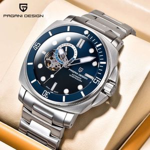 Deep Dive Series Bergani Men s Fully Automatic Mechanical Hollow Waterproof Night Glow Precision Steel Watch