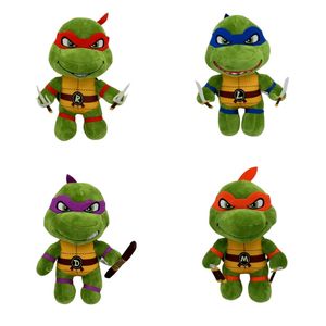 Serin kaplumbağa peluş oyuncak doldurulmuş hayvanlar yeşil kaplumbağalar plushie oyuncaklar kaplumbağa çocuk hediye 4 stil