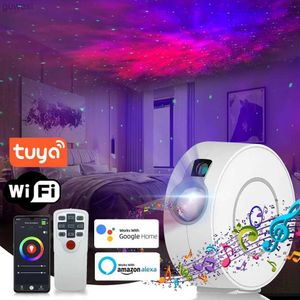 Gece Işıkları Jinashu Star and Galaxies Projectoruya Wifi Galaxy Gece Projector Starry Skyled Galaxy Projectorlamp Alexa Google Home YQ240112