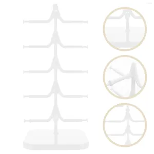 Декоративные пластины, вращающаяся подставка для солнцезащитных очков, держатель: 10 пар очков, защитные стекла для лабораторий (белые)