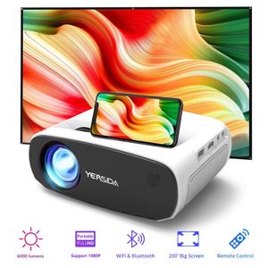 YERSIDA Proiettore BL128 Mini portatile Smart Home Nativo 1280x720P HD Supporto video 4K per telefono cellulare con WIFI Bluetooth LCD 240112