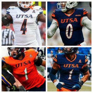 Personalizzato 1 Maglia Trey Moore UTSA Roadrunners College Football NCAA Qualsiasi nome Numero 0 Frank Harris 13 Owen McCown 2 Joshua Cephus 38 Pig Cage 12 Eddie Lee Marburger