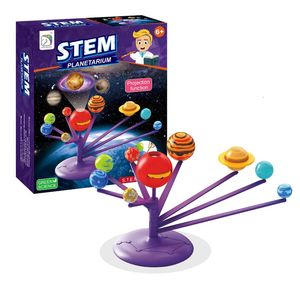 Проектор солнечной системы, детские игрушки, технология STEM, гаджет, сделай сам, живопись, модель планет, научные игрушки, развивающие игрушки для детей 240112