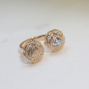 Роскошные ювелирные изделия из стерлингового серебра 925 пробы, популярное кольцо из жареного теста с металлической текстурой, шар с цирконом, женское независимое открытое кольцо с розой и цирконом