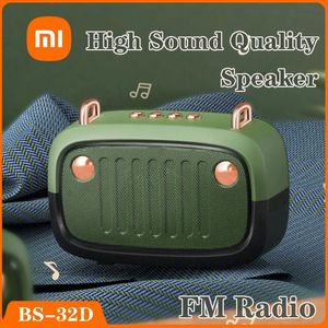 Hoparlörler Xiaomi Kablosuz Bluetooth Hoparlör Taşınabilir FM Radyo Moda Açık Yüksek Ses Kalitesi Subwoofer USB Mini Masaüstü Müzik Hoparlörleri