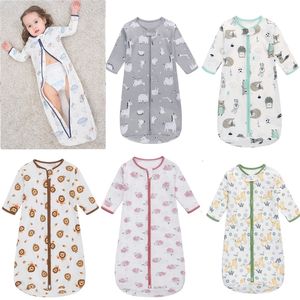 Cotton Baby Long Sleeve Sleeping Bag Kids Pajamas Anti-Kicking Cocoon For born Envelope Sleep Sack Bedding For 0-18M 240112