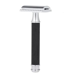 Безопасное лезвие с двойным лезвием для бритья, бритва из нержавеющей стали, ручная мужская борода, длинная ручка, традиционная 240112
