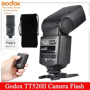 Aksesuarlar Godox Kamera Flash TT520II Buildin ile 433MHz Canon Nikon Pentax Olympus DSLR kameralar için kablosuz sinyal