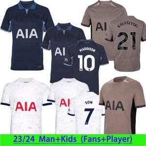 23 24 Son Futbol Forması Maddison Futbol Formaları Totten Maillot Forma Romero Futbol Gömlek Kısa kollu DIY İsimleri ve Numaraları Klasik T-Shirt
