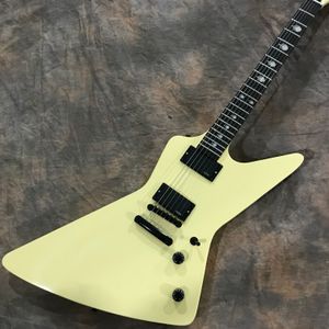 Stokta Metalik James Hetfield Krem Sarı Elektrikli Gitar Çin EMG Pikapları EET FUK KAPI GROVER TUNER