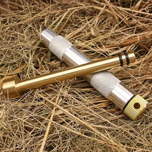 Латунный металлический пожарный поршень с обугленной тканью ClothCampers Survival Preppers Outdoor Emergency Tube Camping Tools 240112