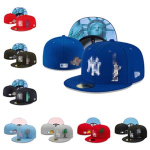 Вся команда Больше Бейсбольные кепки Casquette Облегающая шляпа Бейсбольные кепки Хип-хоп Вышивка Хлопковые шапки на плоской подошве Закрытые шапки Гибкая солнцезащитная кепка смешанный заказ 7-8